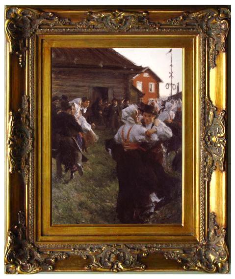 framed  Anders Zorn Midsummer dance, Ta056